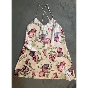 Kathy Ireland Babydoll Chemise Floral Medium? Cross Back